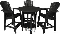 Outdoor Pub Table and Chairs Bar Height Patio Set High Top round Bar Table &