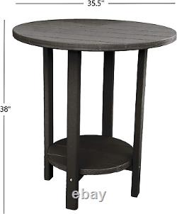 Outdoor Pub Table and Chairs Bar Height Patio Set High Top round Bar Table &