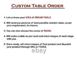 Personalized White Epoxy Table, Resin Bar Table, Epoxy Restaurant Table Top Deco