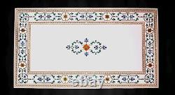 Pietra Dura Art Bar Table with Royal Look Marble Dining Table Top 30 x 60 Inches