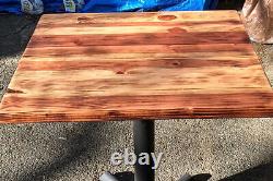 Redwood Plank Style Restaurant Bistro Cafe Pub Bar Table Tops