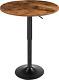 Round Bar Table, Height-adjustable Bar Table 27-35.4 Inches, Pub Table With Top