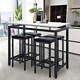 Set Of 5 Counter Height Bar Table And Stool Set, Minimalist, Space Saving