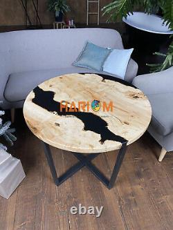 Solid Black Epoxy Resin Table Top Unique Gifts Bar Accessories Dining Table Top