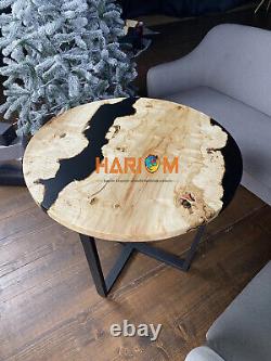 Solid Black Epoxy Resin Table Top Unique Gifts Bar Accessories Dining Table Top