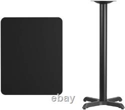 Stiles 24'' X 30'' Rectangular Black Laminate Table Top with 22'' X 22'' Bar Hei