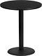 Stiles 36'' Round Black Laminate Table Top With 24'' Round Bar Height Table Base