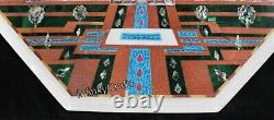 Taj Mahal Replica Inlay Work Coffee Table Top Octagon Marble Side Table for Home