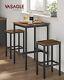 Vasagle Bar Pub Table, Small High Top For Living Room, Sturdy Metal Frame