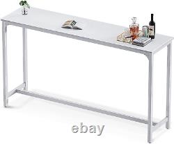 63 Table de bar, Table de pub de hauteur de bar, Table de bar de hauteur de comptoir, Haute rectangulaire