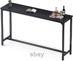 63 Table de bar, table de pub de hauteur de bar, table de hauteur de comptoir, haut de table rectangulaire