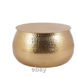 Collection de tables basses avec plateau relevable de Home Decorators en métal doré de forme ronde de taille moyenne 31.