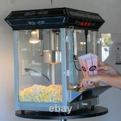 Machine à faire du popcorn FunTime FT825CB de 8 oz avec plateau de table noir