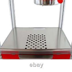 Machine à pop-corn FunTime FT421CR de 4 onces pour table de bar en rouge.