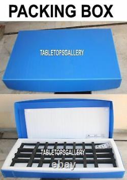 Plateau de table de bar en pierre d'agate bleue Mobilier d'extérieur Table de cuisine Décoration de plateau de table