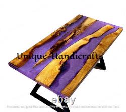 Plateau de table en bois époxy, table à manger en résine / comptoir de bar sur mesure pour la décoration intérieure.
