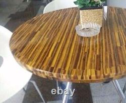 Table basse ronde en pierre d'oeil de tigre de luxe, fait main, meuble de bar, plateau de table.