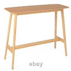 Table de bar en bambou de 48 pouces - Table console haute pour salle à manger ou pub
