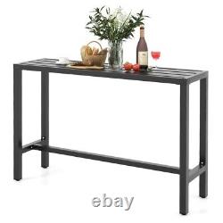 Table de bar extérieure 55 Heavy Duty avec dessus imperméable et cadre en métal Mobilier de salle à manger