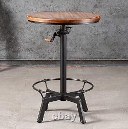 Table de bar industriel LOKKHAN 33,5-39,4 pouces de hauteur - Table de bar ajustable de style bistro