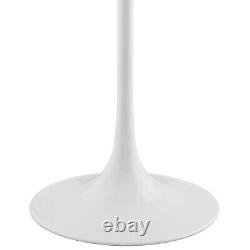Table de bar ronde Modway Lippa 28 Style Mid-Century Moderne en Blanc