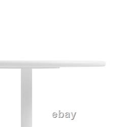 Table de café Jamesdar 30 x 31 moderne sièges 2 cadre en métal forme ronde blanc