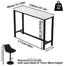 WISFOR 41.4 Table de bar haute carrée/rectangulaire Table de petit déjeuner sans chaises
